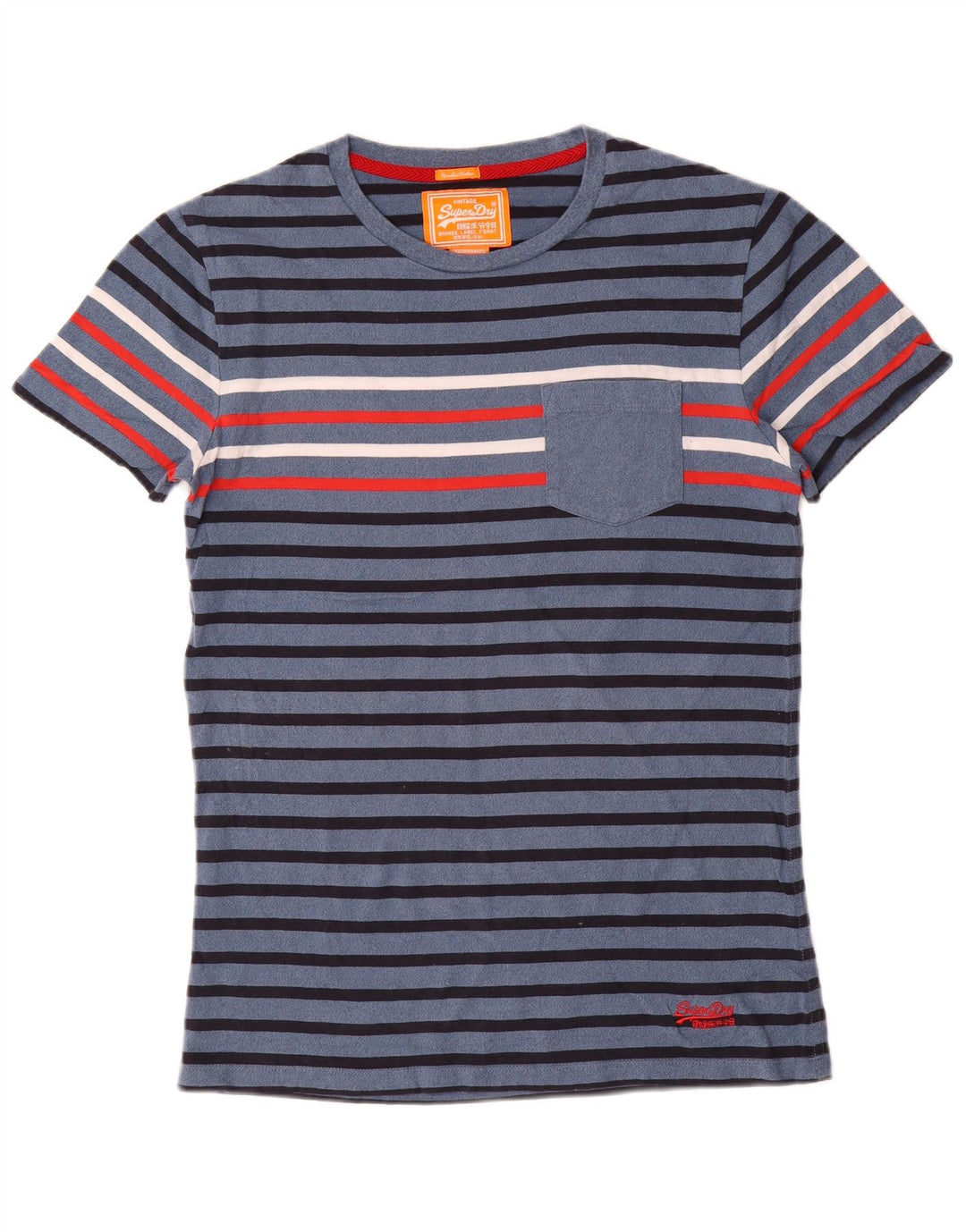 Superdry muška majica kratkih rukava Srednji tamnoplavi pamuk na pruge