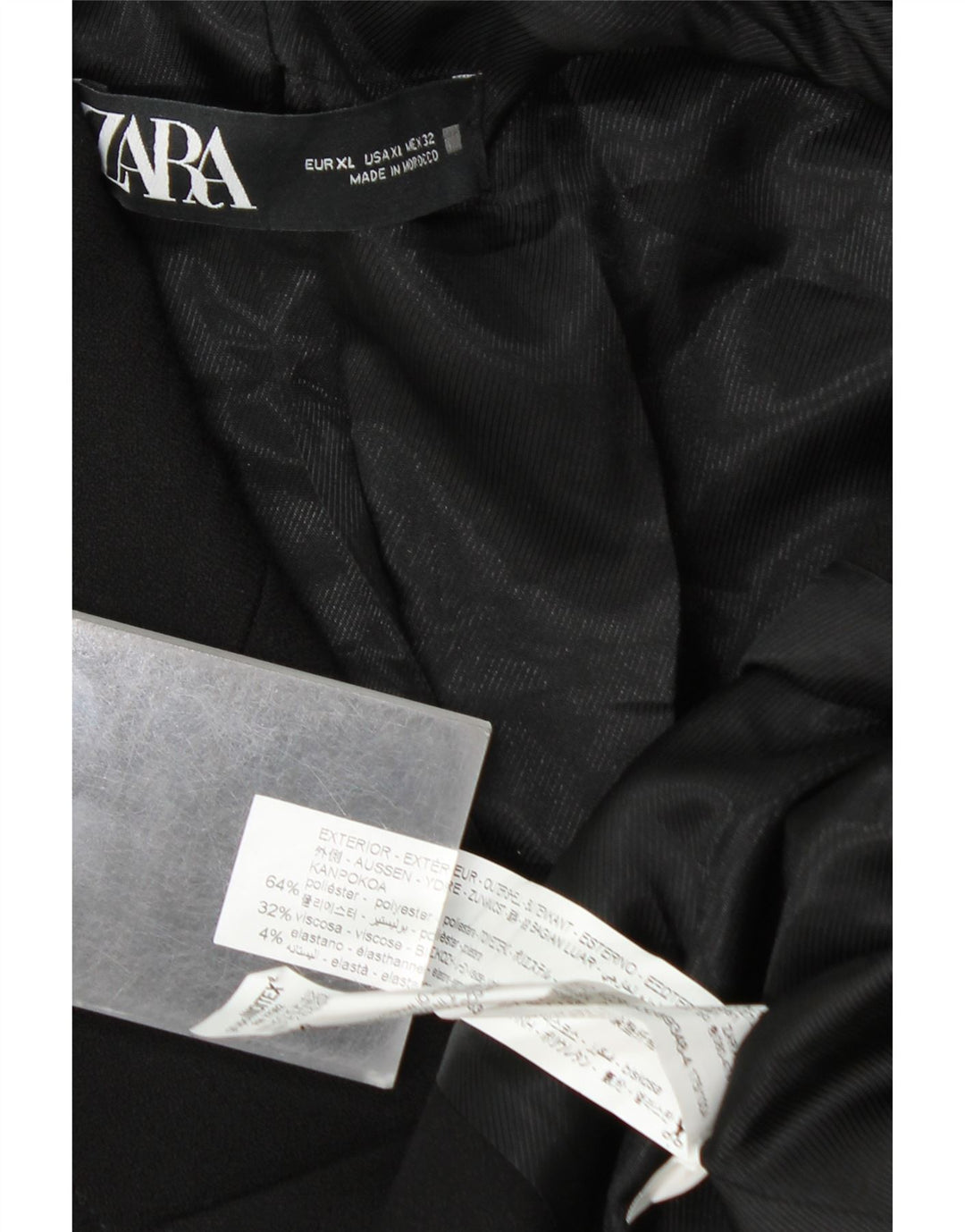 ZARA ženski sako s dvostrukim kopčanjem UK 18 XL crni poliester