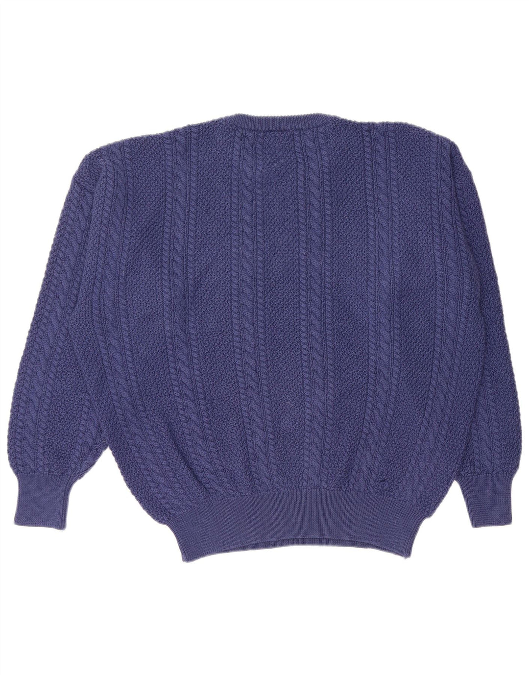 VINTAGE muški džemper s okruglim izrezom XL tamnoplava djevičanska vuna