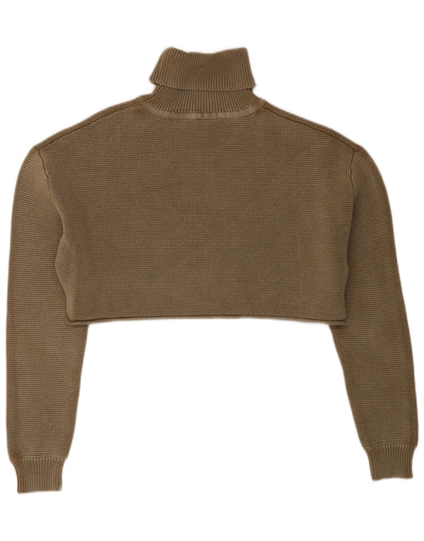 Zara ženski kratki pulover s rol izrezom UK 10 Small kaki