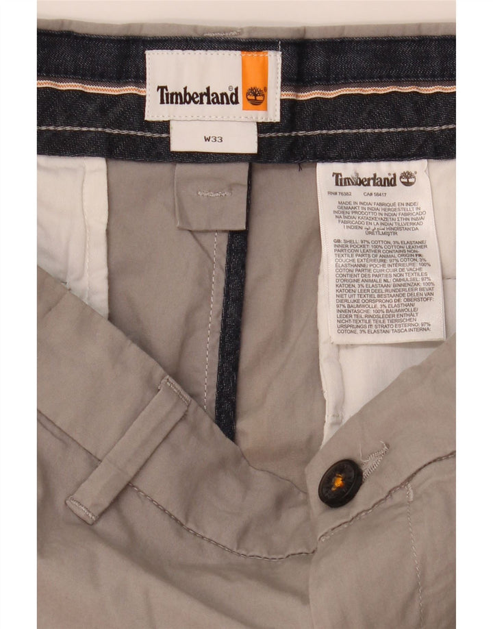 TIMBERLAND Muške chino kratke hlače W33 srednje sivi pamuk
