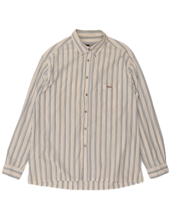 Fila muška košulja XL bijeli pamuk na pruge