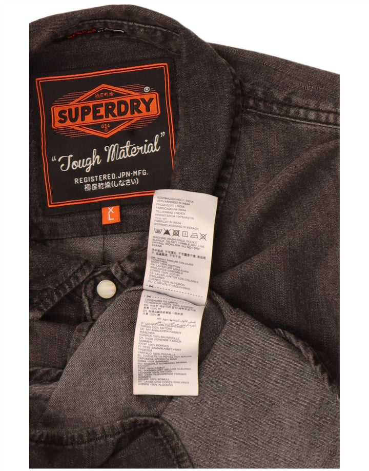 Superdry muška traper košulja XL sivi pamuk