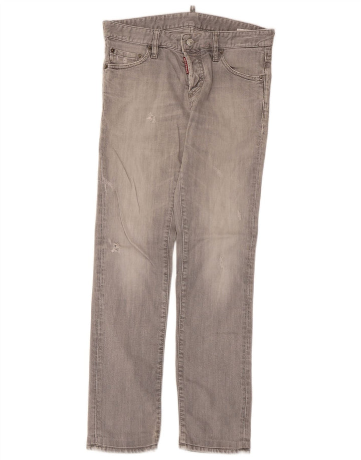 Dsquared2 Ženske uske traperice IT 46 Large W32 L30 Sivi pamuk