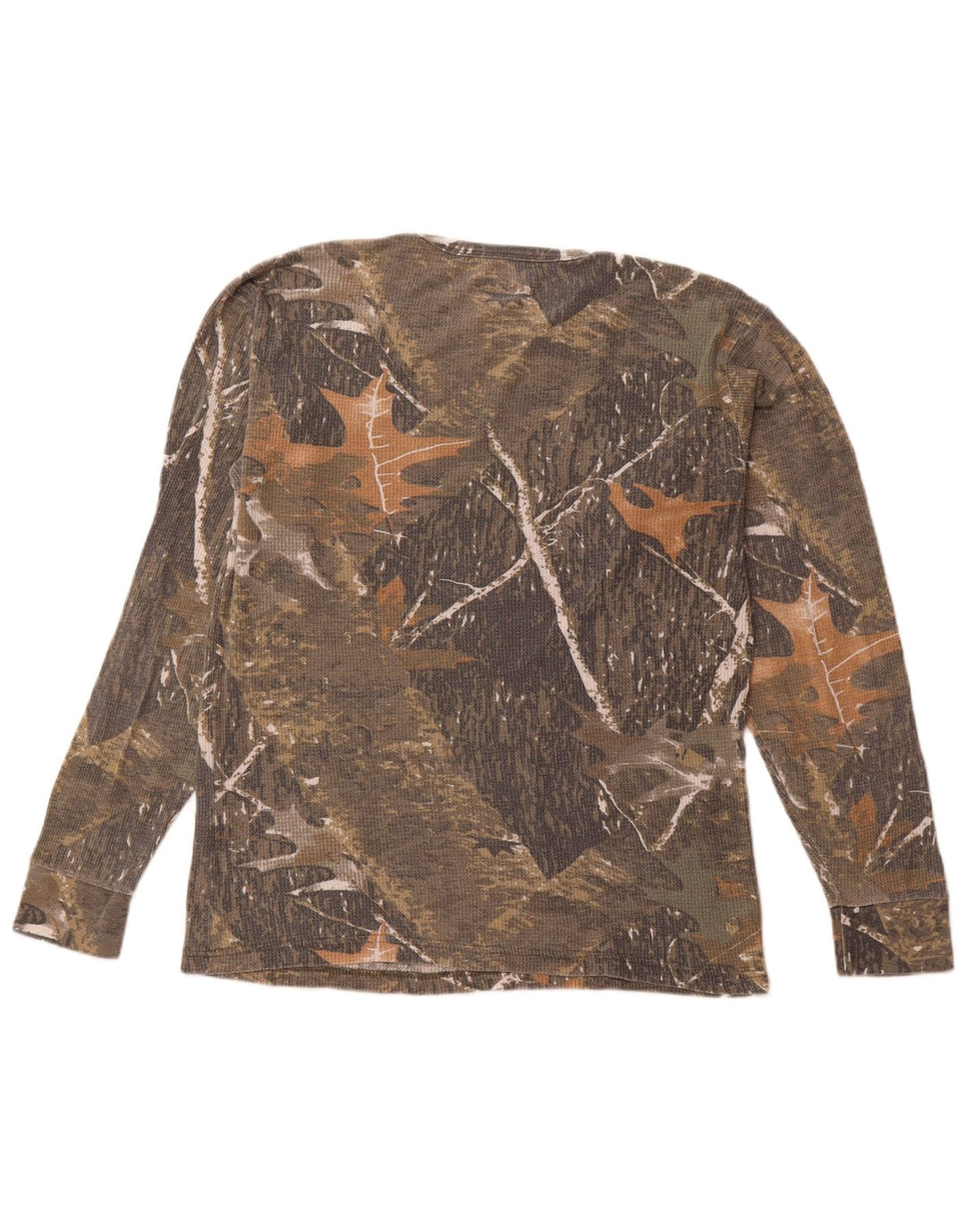 VINTAGE muška majica dugih rukava, veliki bež maskirni pamuk