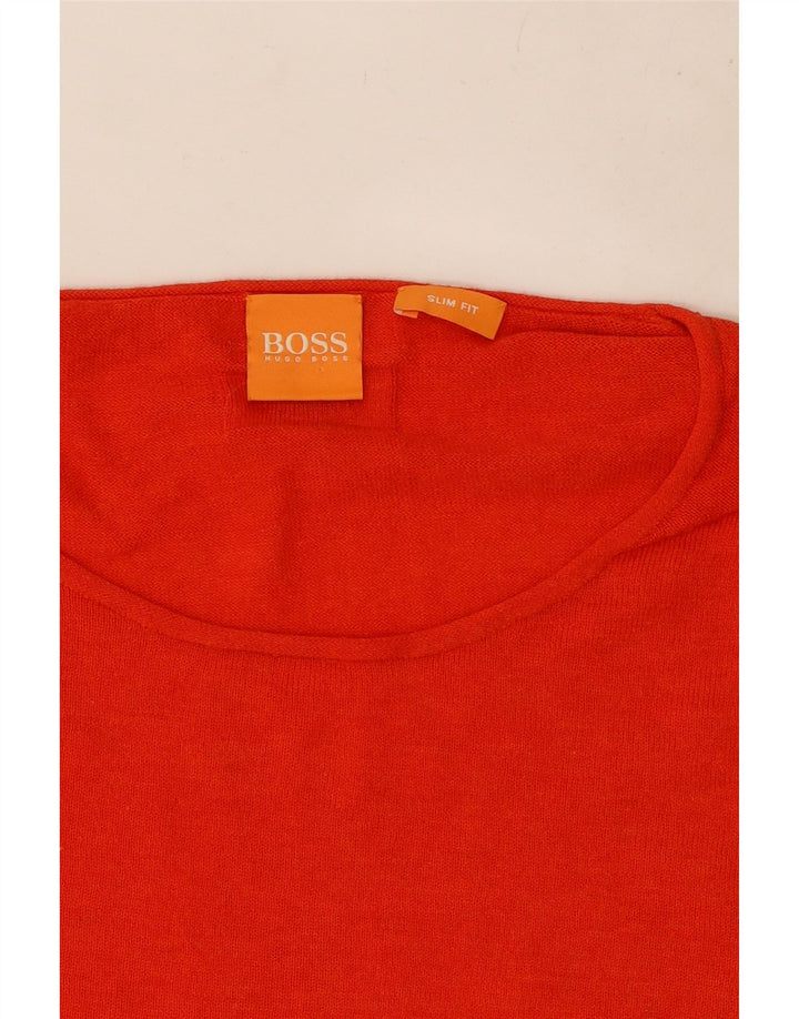 Hugo Boss muški džemper s okruglim izrezom 2XL crveni