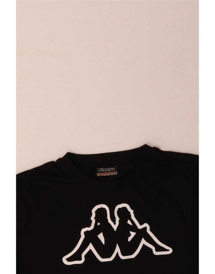 KAPPA muška majica kratkih rukava srednje veličine, crni pamuk