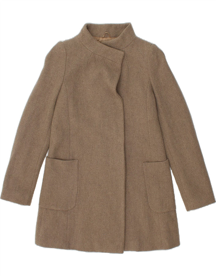 BENETTON Womens Overcoat IT 40 Small Beige Wool Vintage Benetton and Second-Hand Benetton from Messina Hembry 