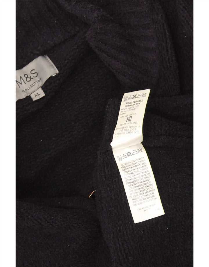 Marks & Spencer muški kardigan pulover XL tamnoplavi poliester