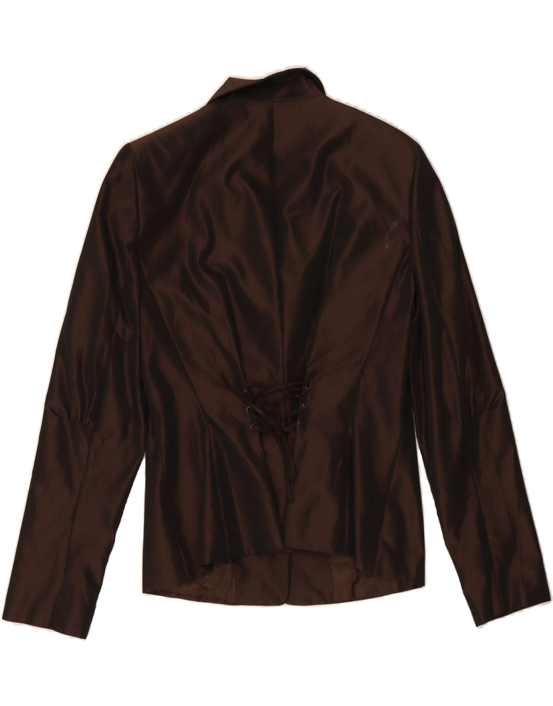 LUISA SPAGNOLI Womens 3 Button Blazer Jacket IT 46 Large Brown Acetate Vintage Luisa Spagnoli and Second-Hand Luisa Spagnoli from Messina Hembry 