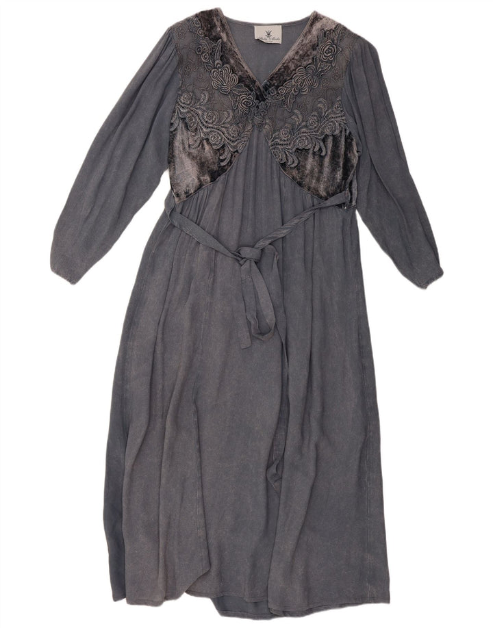 STELLA MODA ženska maksi haljina dugih rukava UK 12 srednje siva