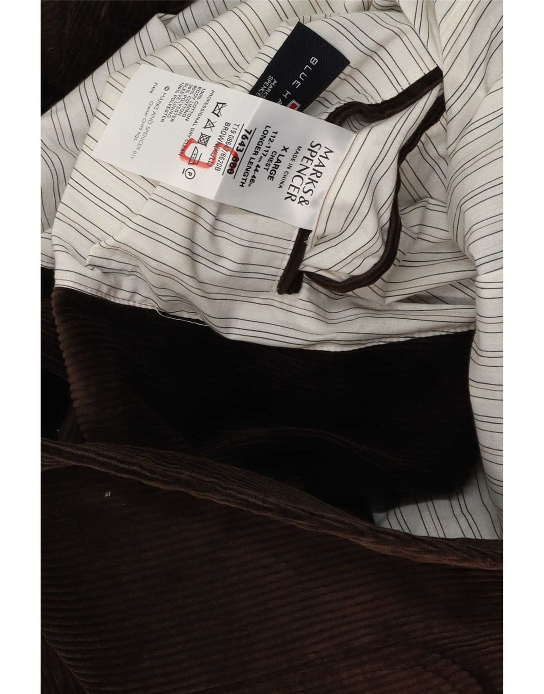 Marks & Spencer muška jakna sa jaknom s dva gumba Blue Harbor UK 42 XL smeđa