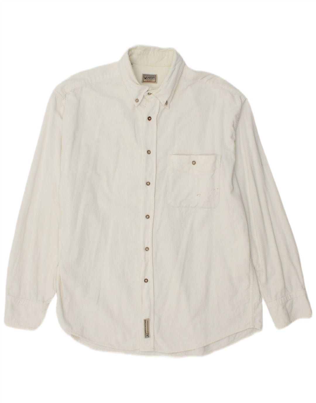 WAMPUM Muška košulja od samta XL Bijela