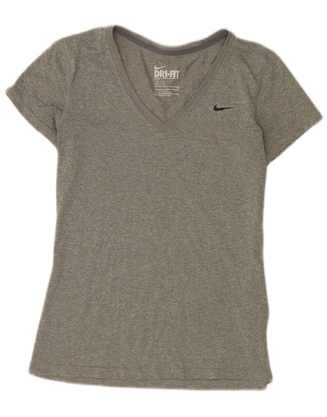 Nike Ženska majica kratkih rukava UK 10 Mali sivi flekasti poliester