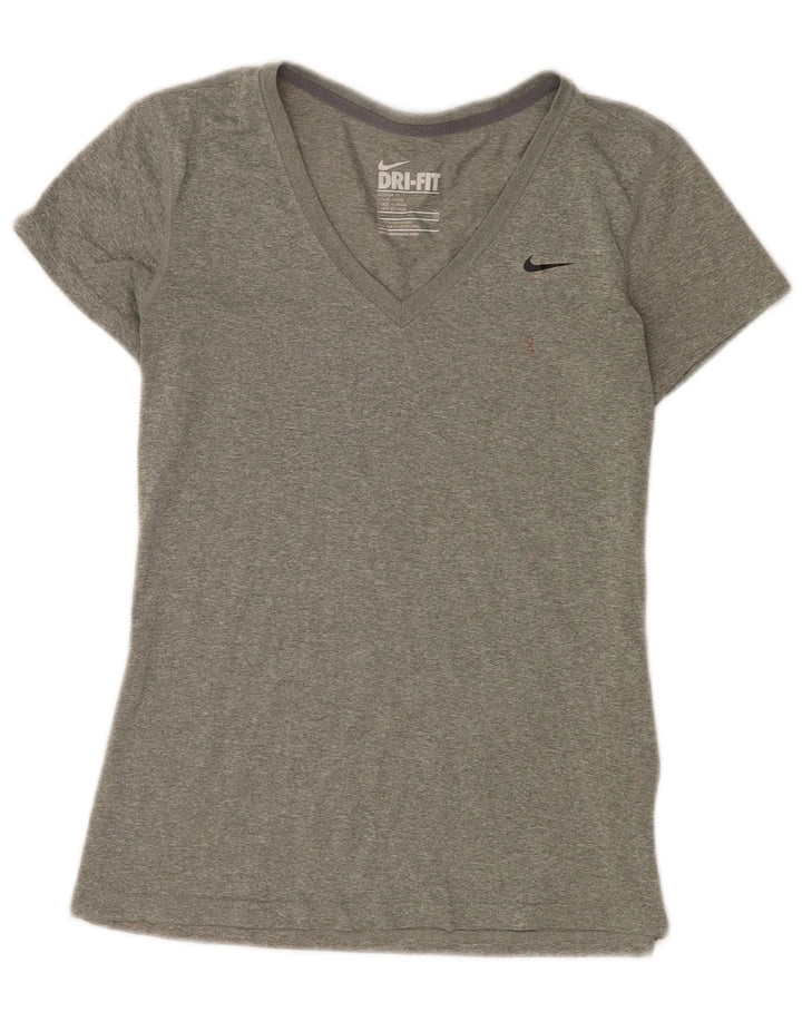 Nike Ženska majica kratkih rukava UK 10 Mali sivi flekasti poliester