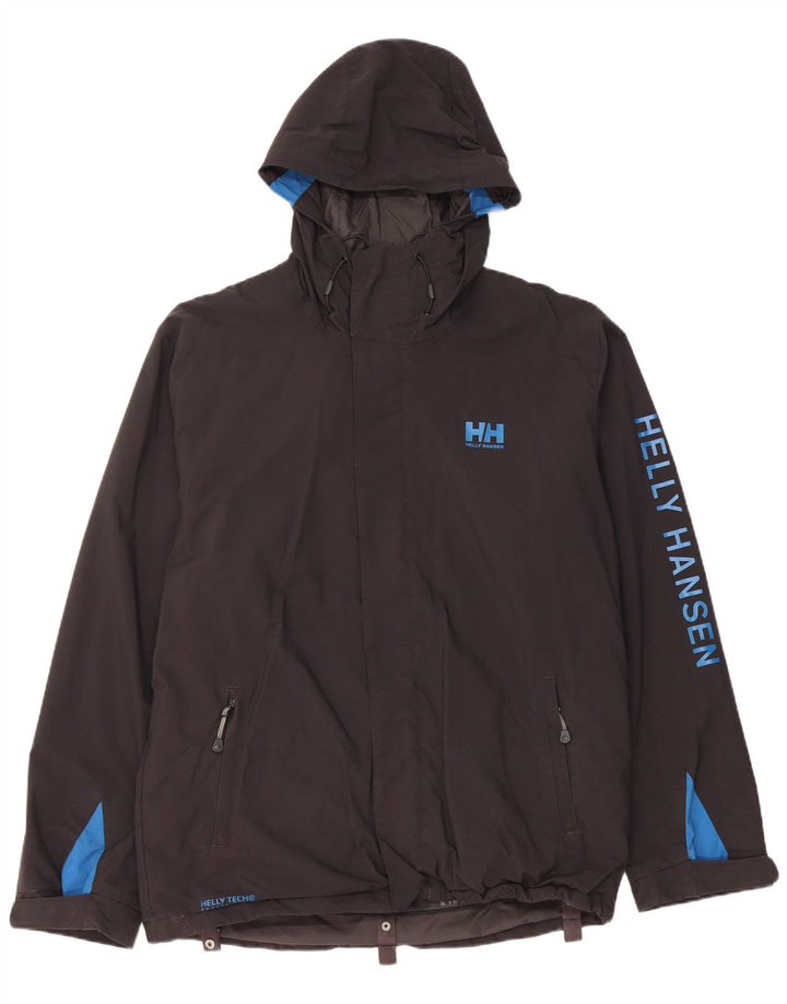 Helly Hansen muška grafička vjetrovka jakna UK 38 srednje crna boja