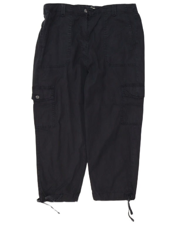 Marks & Spencer ženske kargo hlače visokog struka UK 16 Large W38 L23 crne