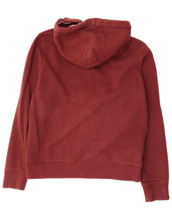 Jack Wills Ženski pulover s kapuljačom s patentnim zatvaračem UK 14 Veliki bordo pamuk