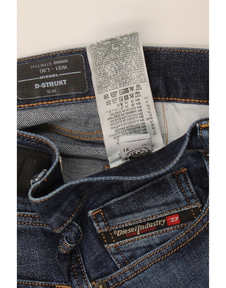 DIESEL Muške uske traperice D-Strukt W31 L30 tamnoplavi pamuk