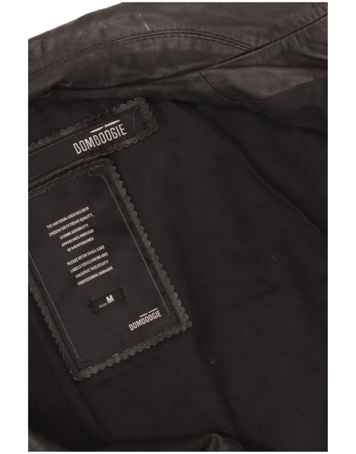 Bomboogie ženska kožna biciklistička jakna UK 14 srednje crna