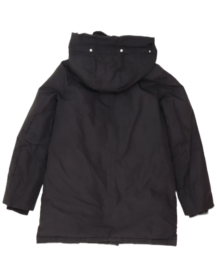 Zara ženska parka jakna s kapuljačom UK 6 XS crni poliester