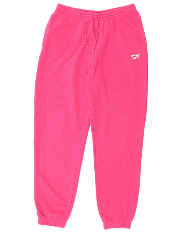 Reebok Ženska trenirka Hlače Joggers UK 14 Srednje ružičasti pamuk