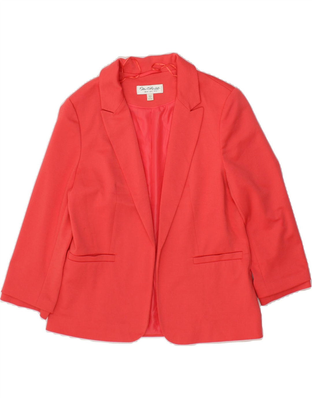 MISS SELFRIDGE Womens Blazer Jacket UK 12 Medium Red Polyester Vintage Miss Selfridge and Second-Hand Miss Selfridge from Messina Hembry 