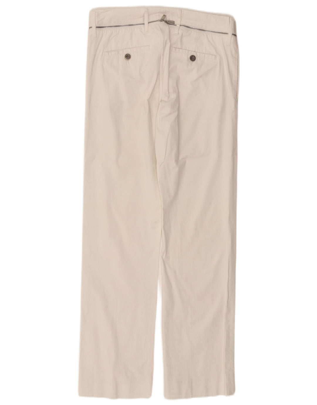 RICHMOND Ženske ravne ležerne hlače IT 46 Large W32 L31 Bijele