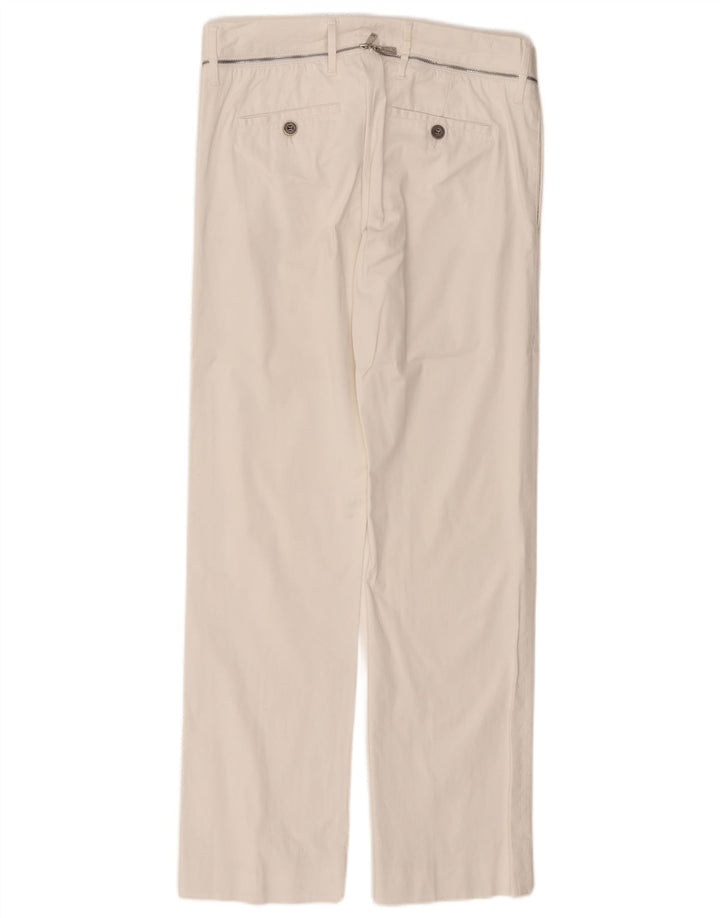 RICHMOND Ženske ravne ležerne hlače IT 46 Large W32 L31 Bijele