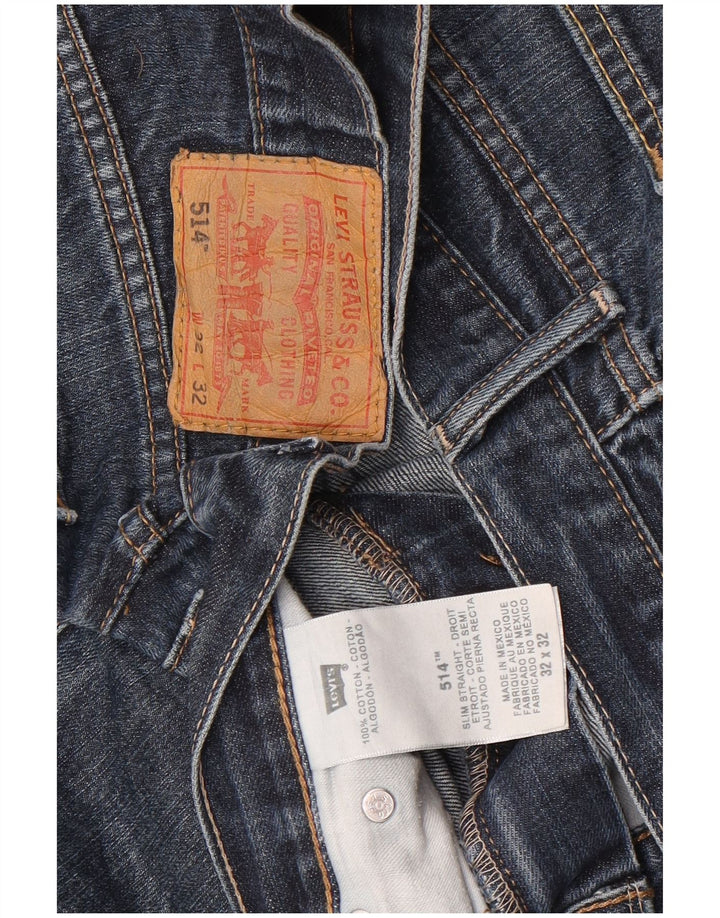 Levi's muške 514 ravne traperice W32 L32 plavi pamuk