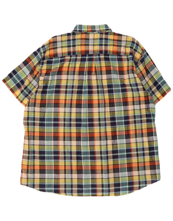 Lacoste muška košulja kratkih rukava regular kroja, veličina 48 3XL, višebojni karirani