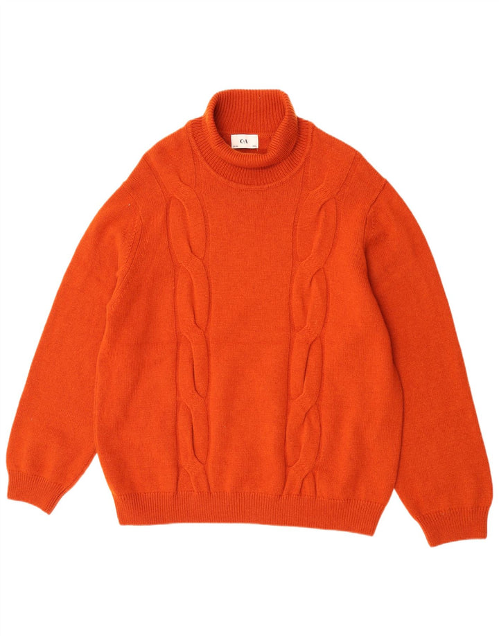 C&A muški pulover s rol izrezom 2XL narančasta vunena