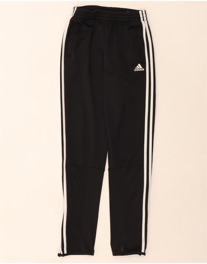 ADIDAS Boys Tracksuit Trousers 13-14 Years Black Polyester Vintage Adidas and Second-Hand Adidas from Messina Hembry 