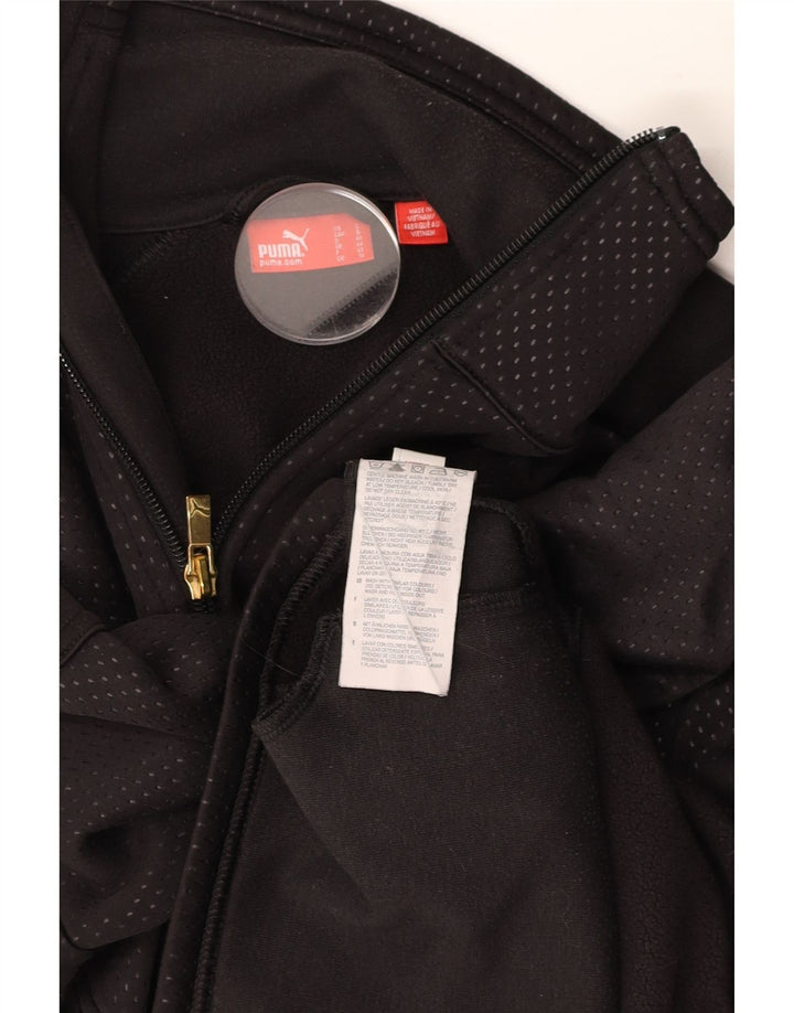 PUMA ženska gornja jakna trenirke UK 14 srednje crni poliester na točkice