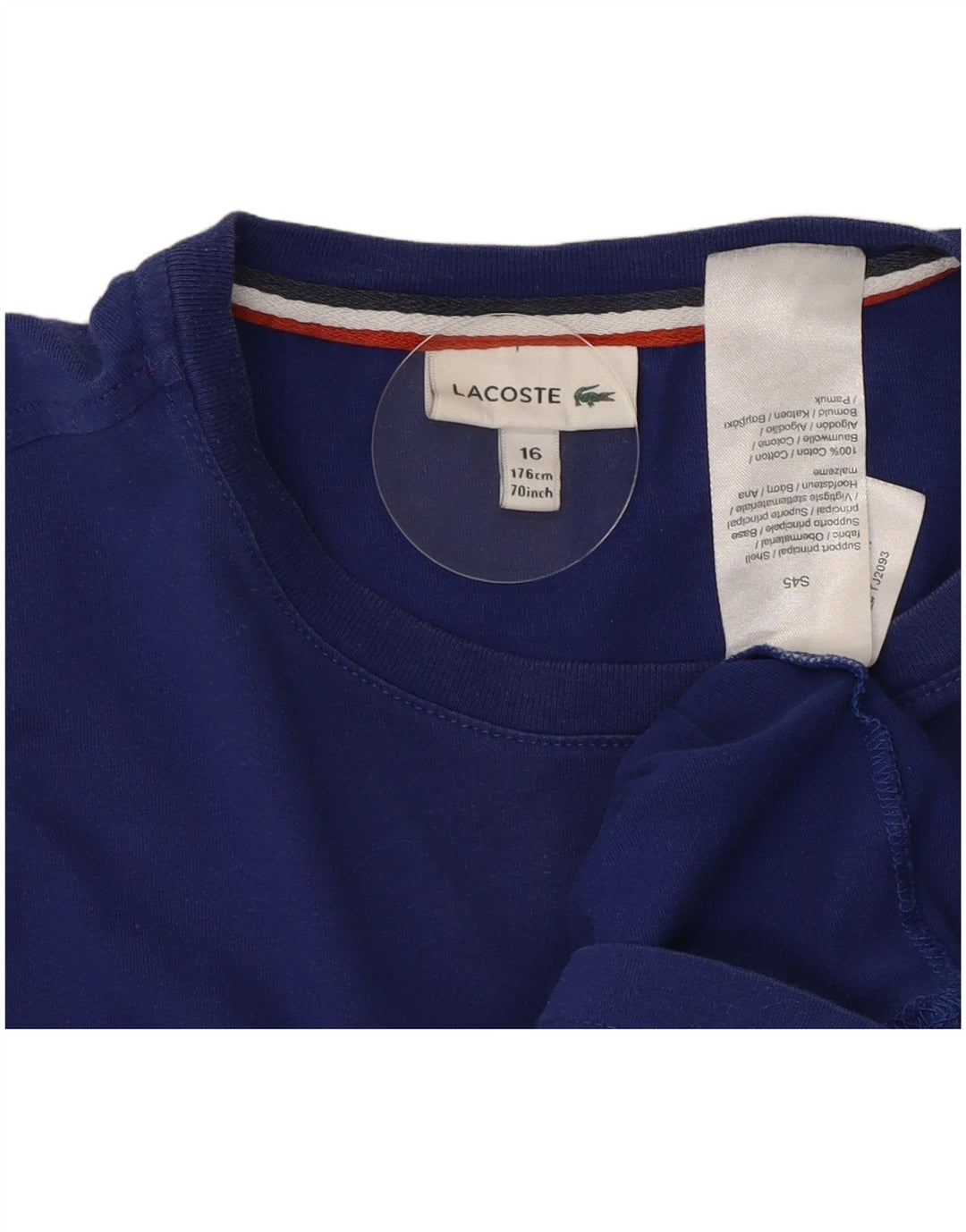 Lacoste majica dugih rukava za dječake 15-16 godina, plavi pamuk