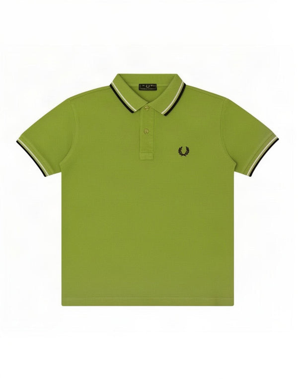 Fred Perry polo majica za dječake 9-10 godina, zeleni pamuk