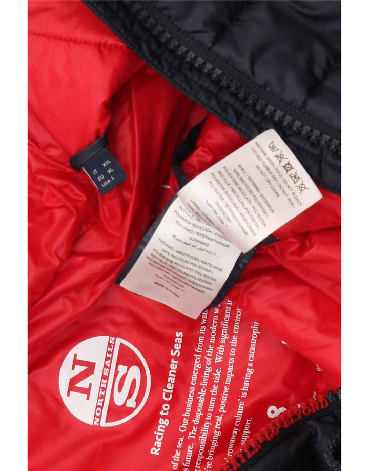 North Sails muška podstavljena jakna s kapuljačom UK 42 XL tamnoplavi poliester