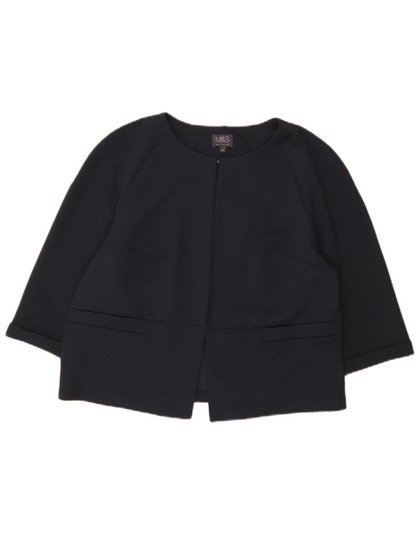 Marks & Spencer ženska jakna sa jaknom 3/4 rukava UK 16 Large tamnoplava