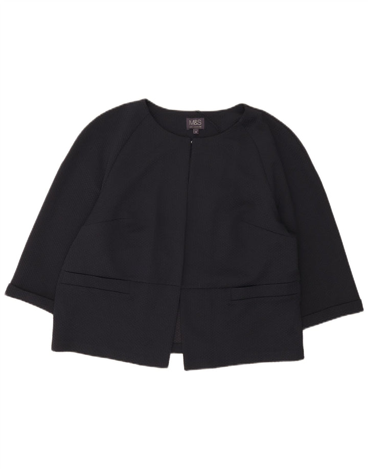 Marks & Spencer ženska jakna sa jaknom 3/4 rukava UK 16 Large tamnoplava