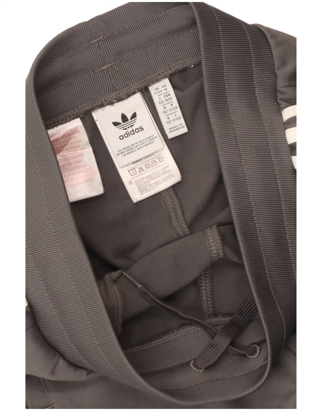 ADIDAS Trenirke za dječake Hlače za trčanje 11-12 godina sivi poliester