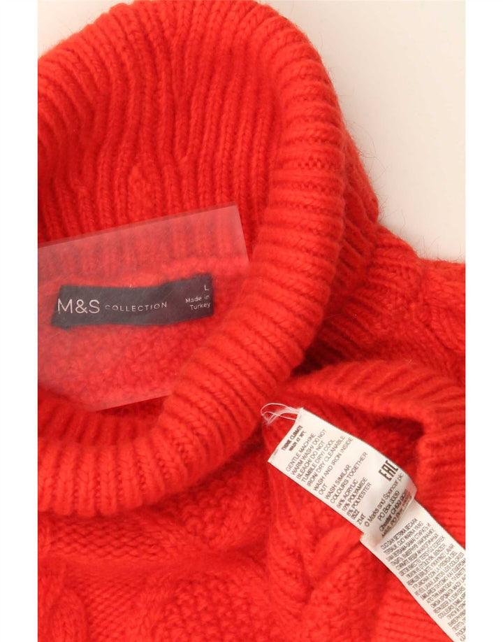 Marks & Spencer ženski pulover s velikim ovratnikom UK 16 Veliki crveni