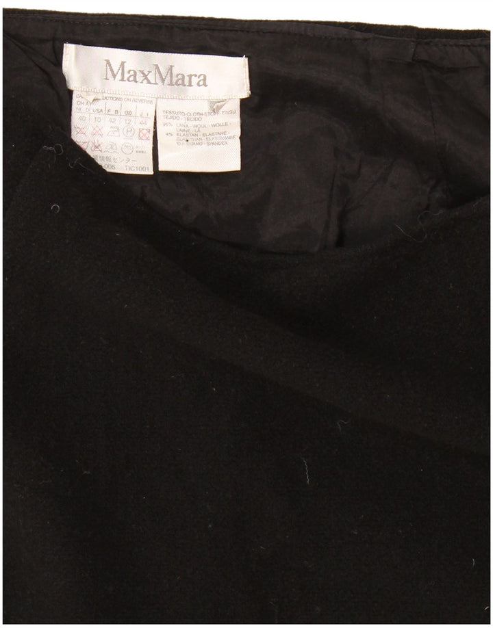 Max Mara ženska ravna suknja UK 12 srednje W28 crna vuna