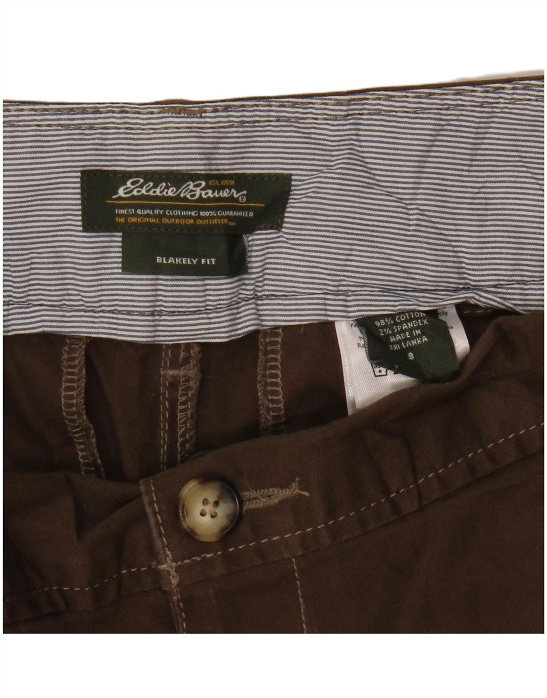 Eddie Bauer Ženske bermude Blakely Fit US 8 srednje W30 smeđi pamuk