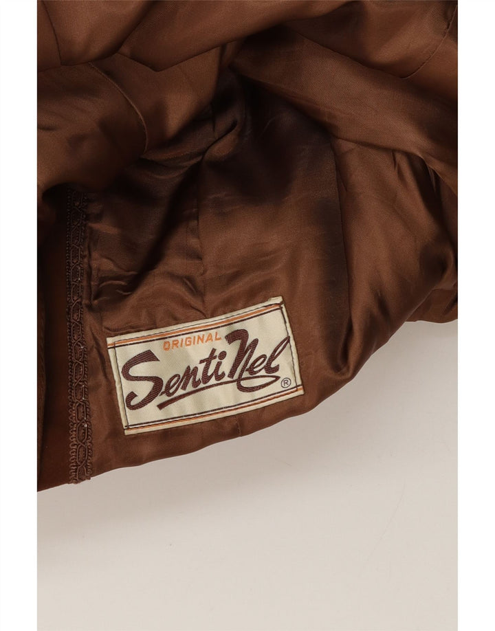 Vintage ženska jakna od brušene kože UK 12 srednje smeđa