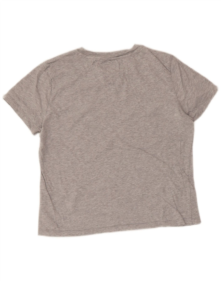 TOMMY HILFIGER Ženska majica kratkih rukava s grafičkim motivima UK 14 Srednje sivi flekasti pamuk