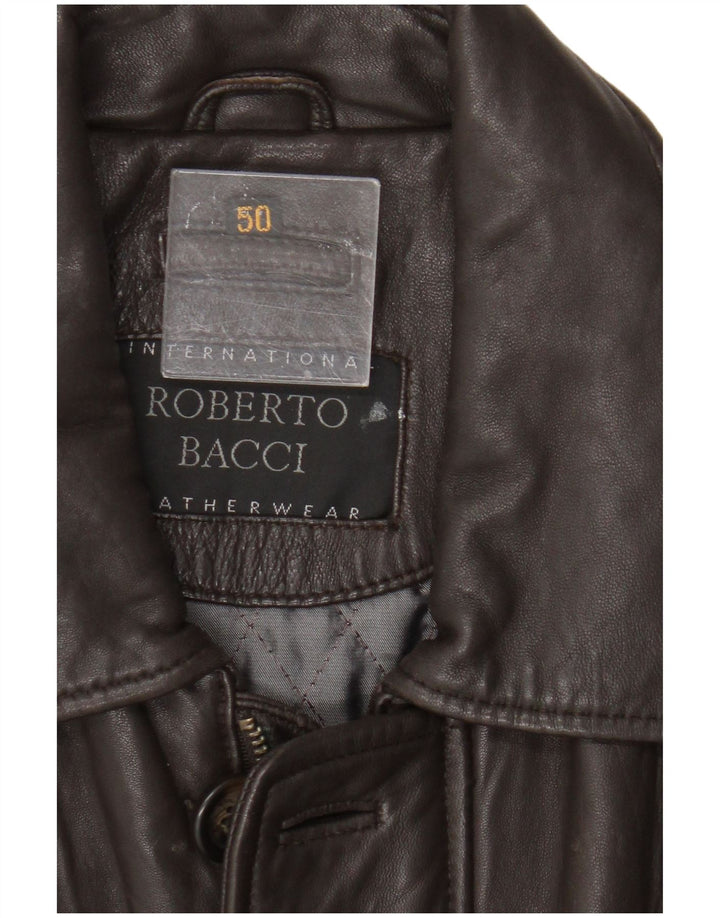 Vintage muška kožna jakna IT 50 Large Brown Leather