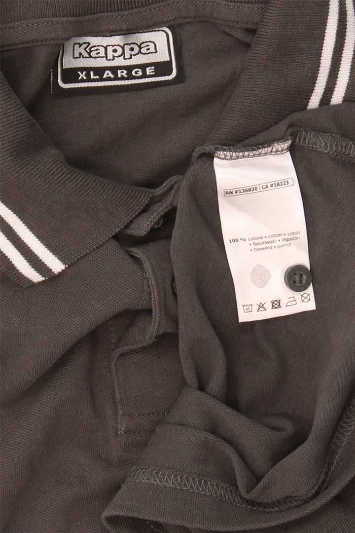 KAPPA Mens Polo Shirt XL Grey Cotton