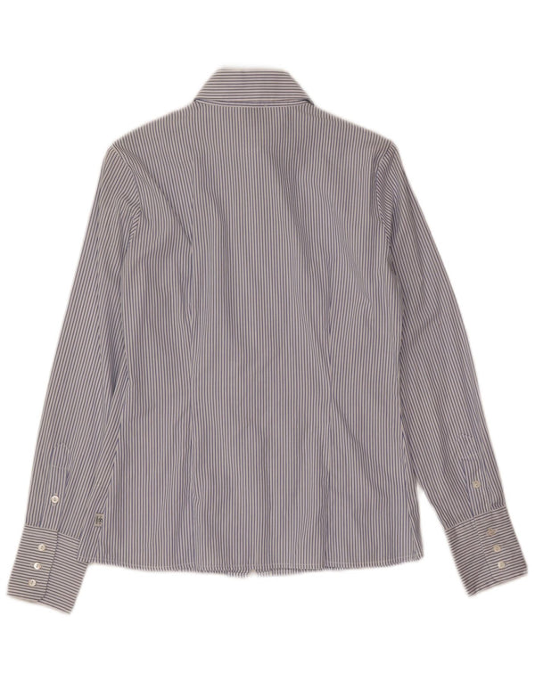 Cerruti 1881 Ženska majica s prednjim volanima UK 10 Mali pamuk na plave pruge