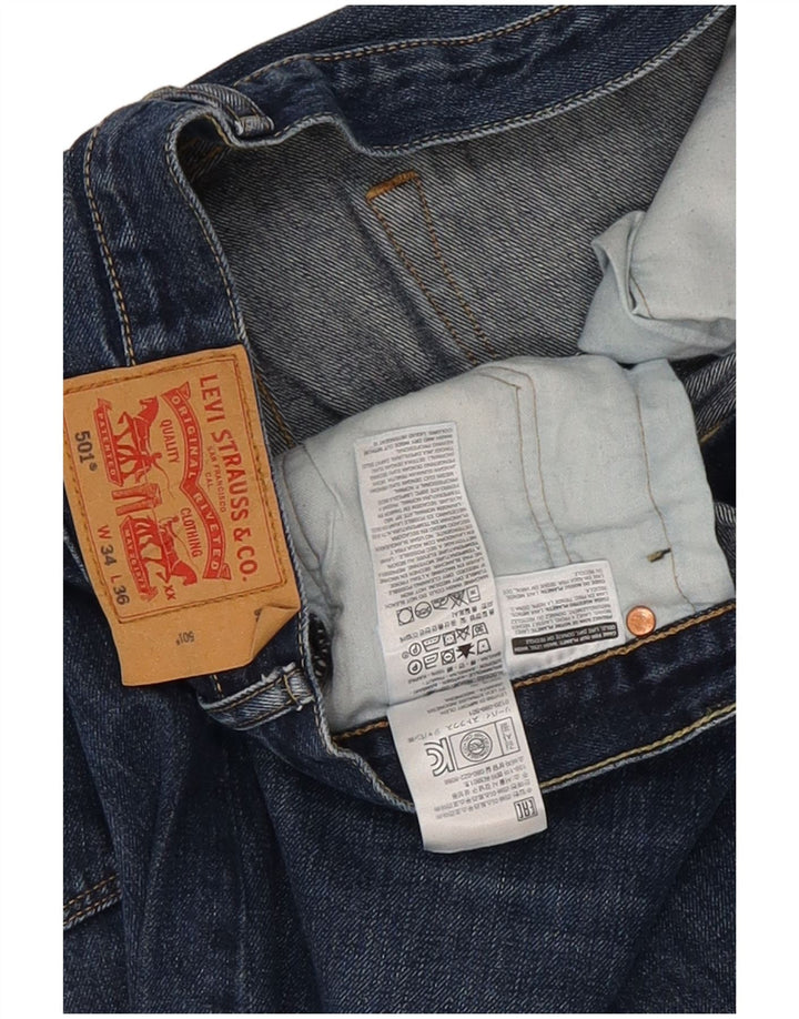 Levi's muške 501 ravne traperice W34 L36 plavi pamuk