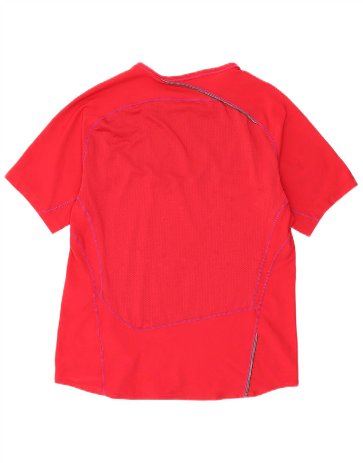 Nike Muška majica kratkih rukava UK 39/41 Medium Red Colourblock Poliester